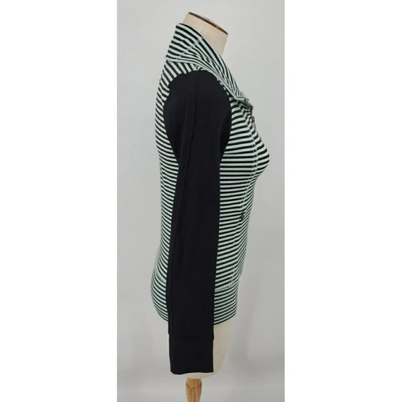 Lululemon Daily Yoga Jacket Mint Black Stripe Size 2 High Neck Full Double Zip - Picture 6 of 8
